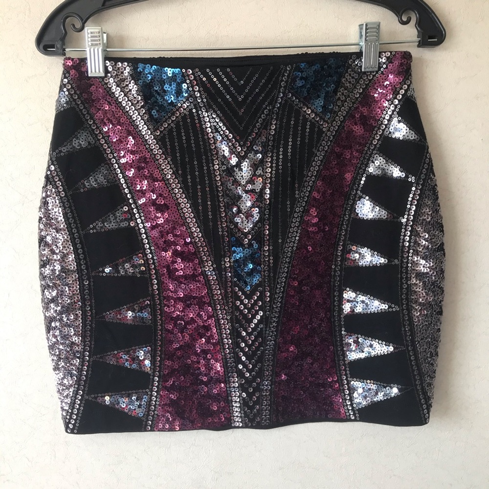 🎉🎉 Express sequin stretch mini skirt NWT